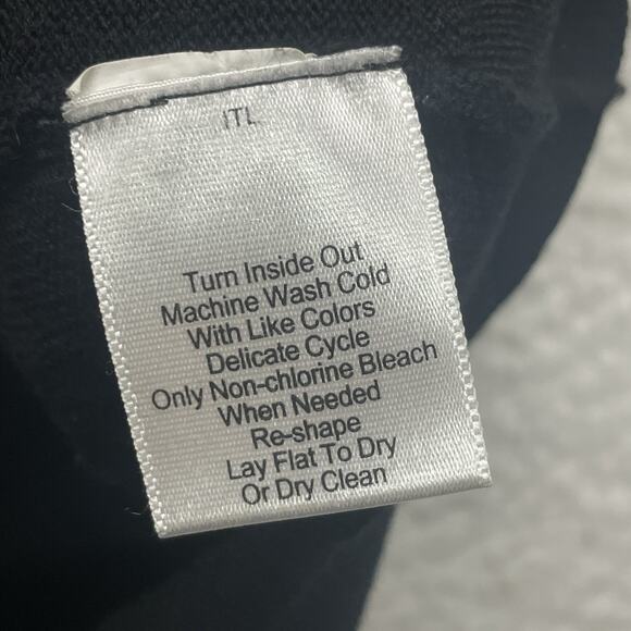 Jos A Bank Sweater Mens Extra Large Black Traveler Merino Wool Pullover V Neck - Picture 5 of 9